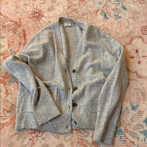 J. Crew Light Gray Knit Cardigan